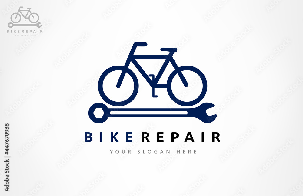 Premium Vector | Bike repair vintage logo template fist holding wrench with  retro typography and shabby textures.