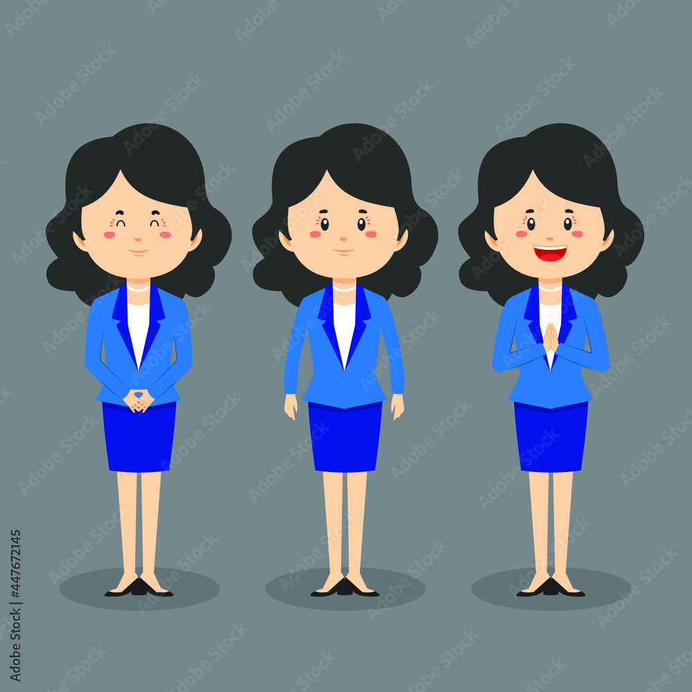 Business Character with Various Expression Business Character with Various Expression
