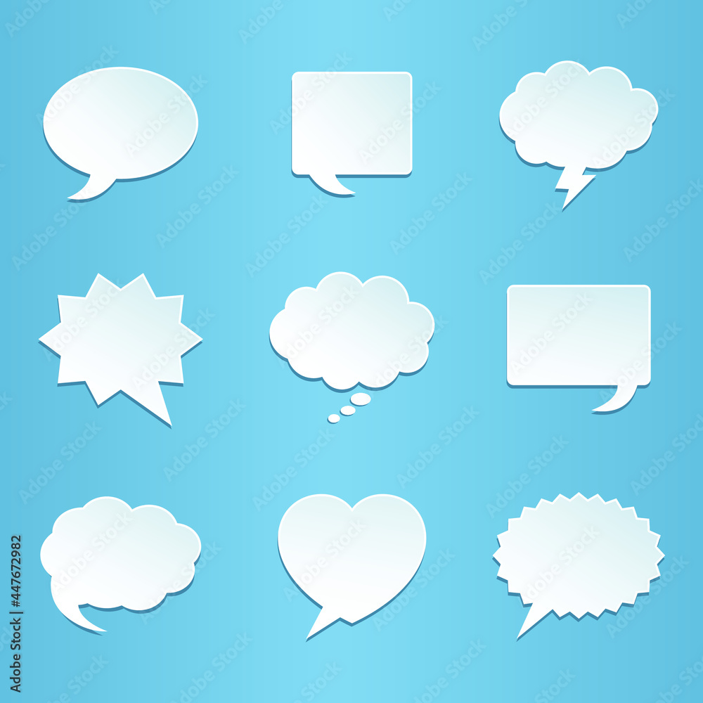 abstract speech bubble logo design template. set of speech bubble icon. abstract speech bubble logo design template. set of speech bubble icon.