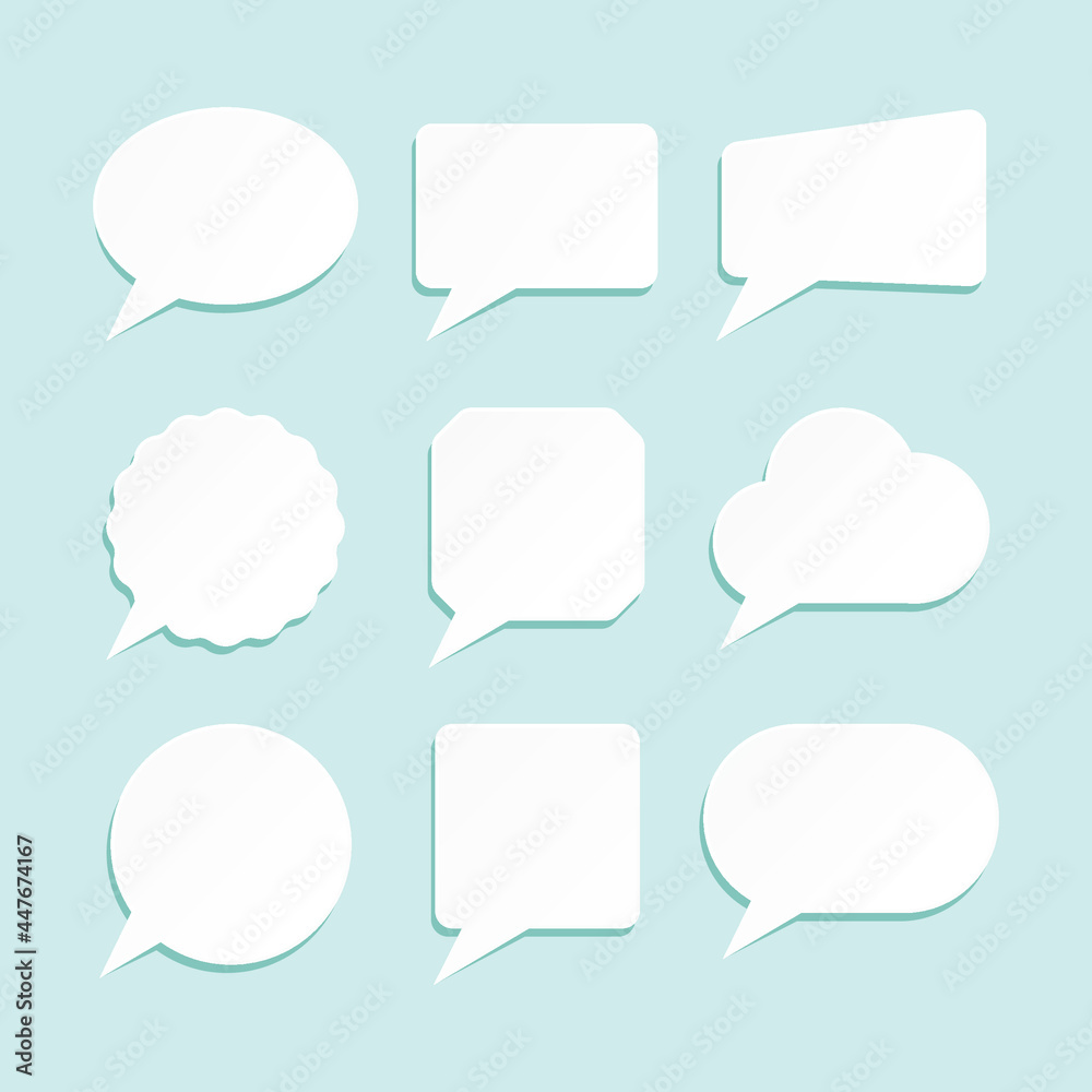 abstract speech bubble logo design template. set of speech bubble icon.