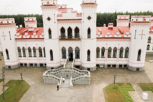 Summer Kossovsky Castle in Belarus.Puslovsky Palace photo