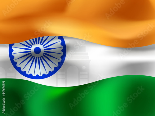 3d Indian Flag Vector Wallpaper