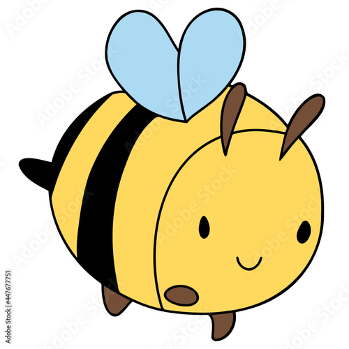 Bee Flat color illustration for web, wedsite, application, presentation, Graphics design, branding, etc. photo