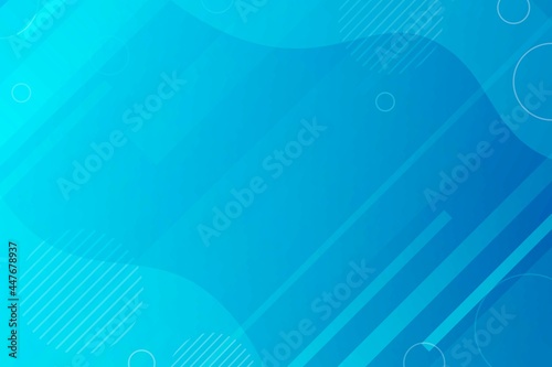 Abstract blue background for business presentation with waves and curves. Ready-made banner, background for the design of presentations and sites