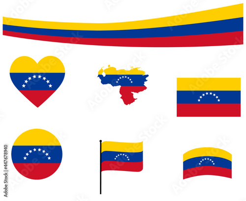 Free Download Venezuela Flag Map Ribbon And Heart Icons Vector Illustration Abstract National Emblem Design Elements collection - GFXLoad