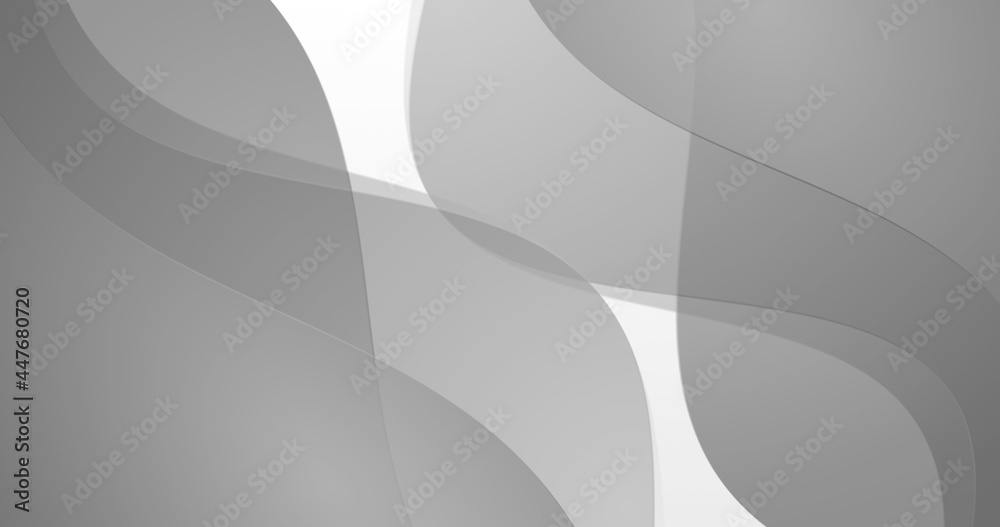 Image of grey waving layers with copy space on white background Image of grey waving layers with copy space on white background