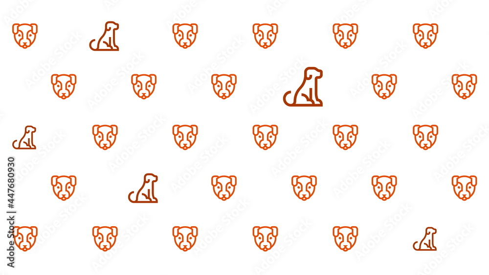 Obraz premium Dog Pattern Background