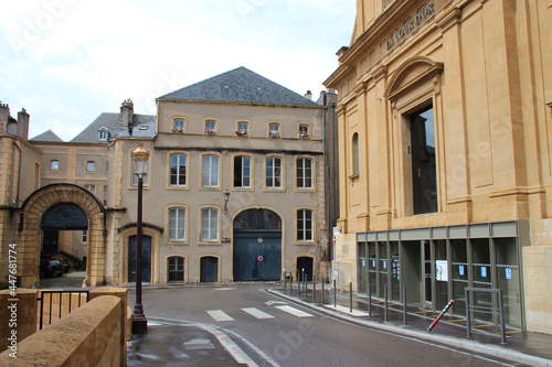 ancient building and cour d'or museum in metz in lorraine (france) 