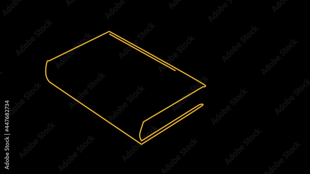 Book, Holy bible outline self drawing animation. Line art. Golden line drawing. Book, Holy bible outline self drawing animation. Line art. Golden line drawing.