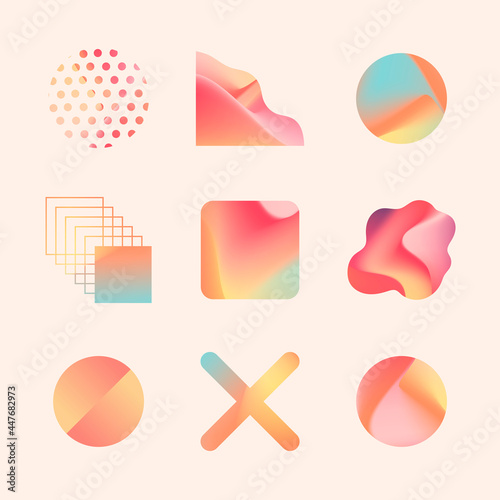 Colorful gradient collection vector