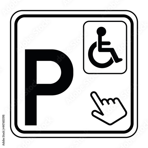Logo parking personne handicapée.