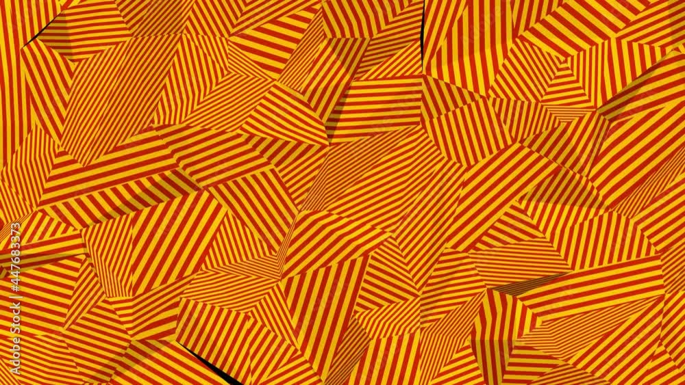 kaleidoscope with red stripes. abstract background with moving lines. 