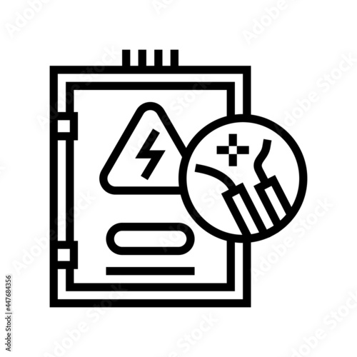 electrical repair line icon vector. electrical repair sign. isolated contour symbol black illustration