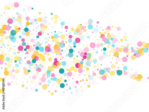 Bokeh confetti circles decoration holiday background.