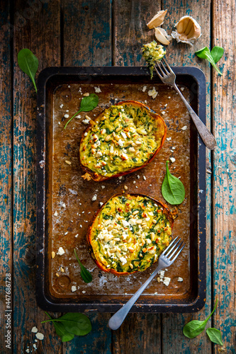 Stuffed spaghetti pumpkin photo