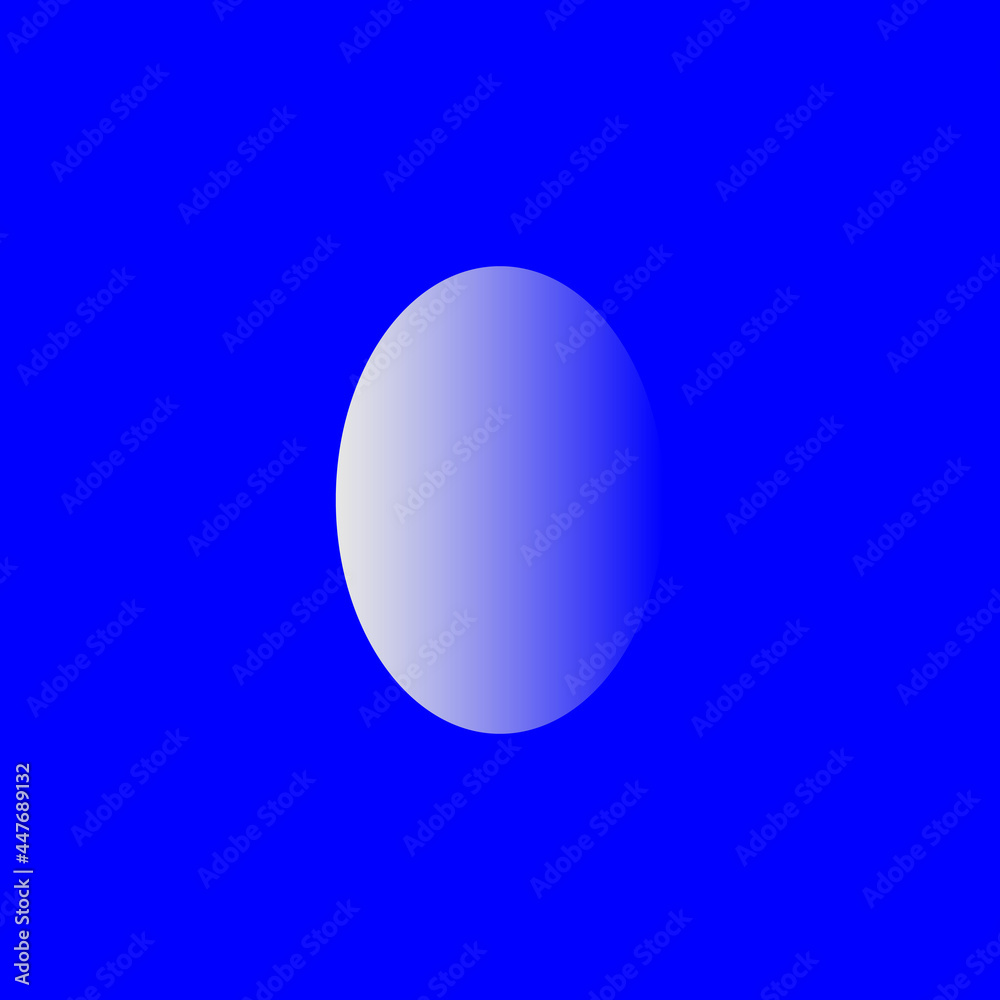 Gray ellipse on blue background