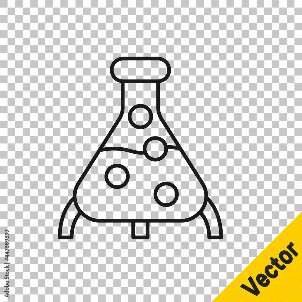 Black line Test tube and flask chemical laboratory test icon isolated on transparent background. Laboratory glassware sign. Vector Black line Test tube and flask chemical laboratory test icon isolated on transparent background. Laboratory glassware sign. Vector