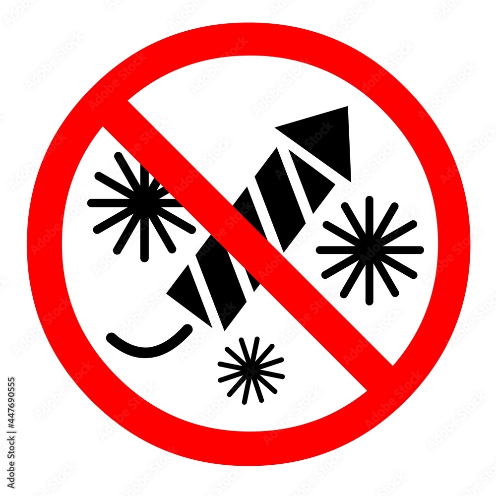 Fireworks and firecrackers are prohibited. Pyrotechnics prohibition