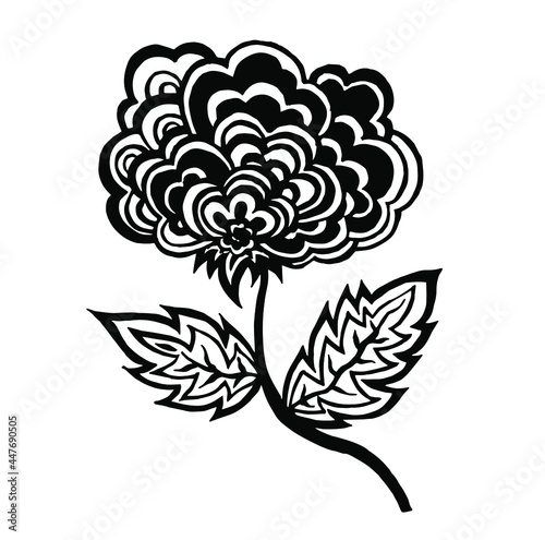 decorative flower painted by pen