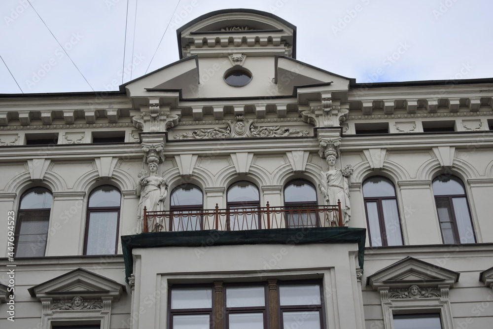 facade of a building with a balcony