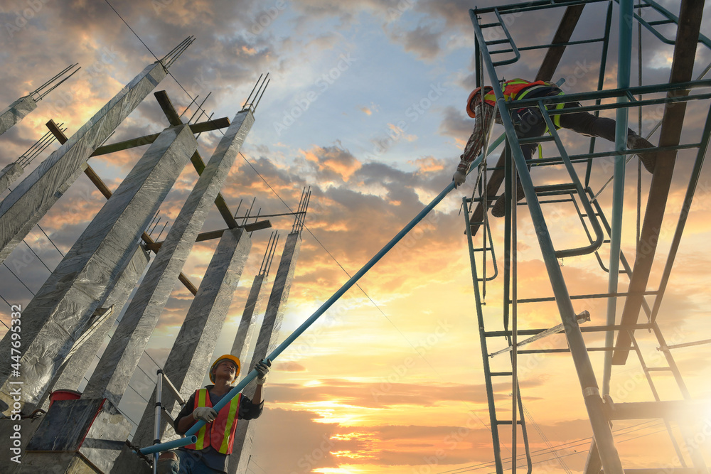 © Cavan Images - Working at height equipment on construction site