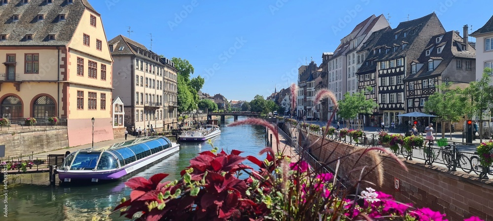 Picturesque half-timbered houses in Strasbourg, France
