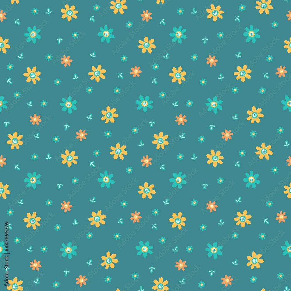 Colorful Abstract Flowers Seamless Pattern Colorful Abstract Flowers Seamless Pattern