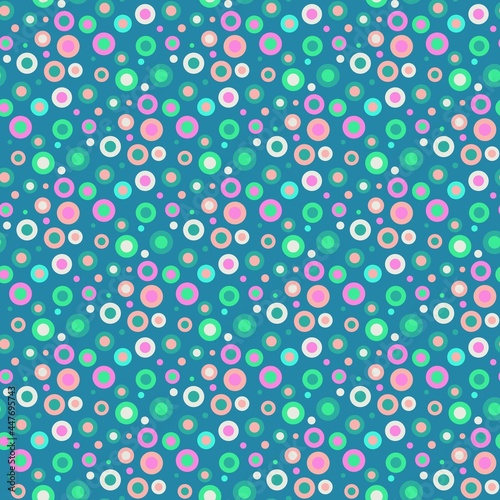 colorful bright seamless pattern with dots of different sizes