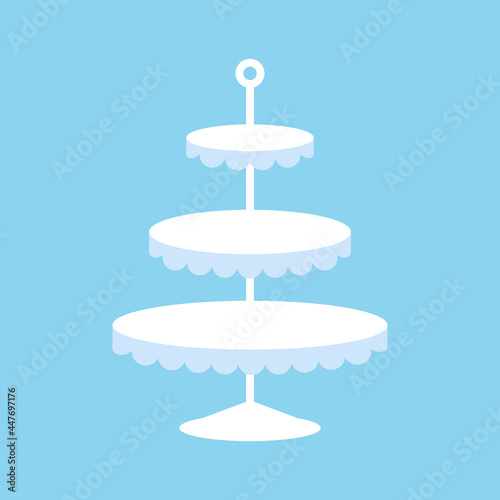 Empty cupcake stand icon . Clipart image isolated on white background