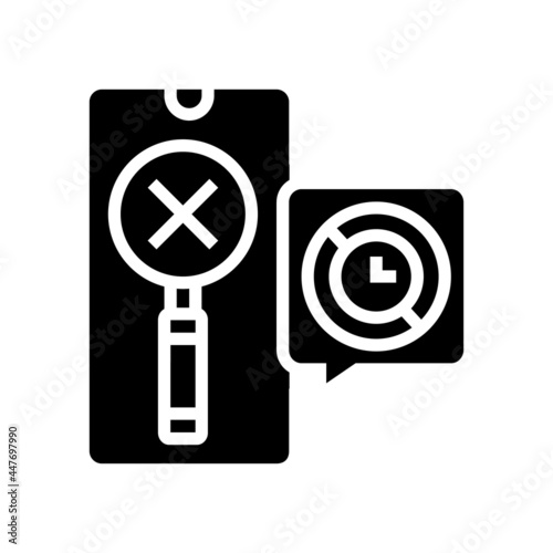 research ephemeral glyph icon vector. research ephemeral sign. isolated contour symbol black illustration