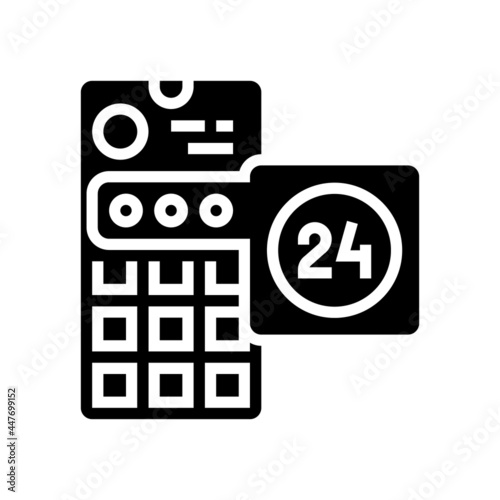 social media story ephemeral glyph icon vector. social media story ephemeral sign. isolated contour symbol black illustration