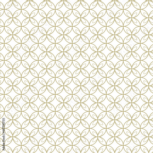 Geometric seamless pattern. Floral ornament on a white background. Modern vector illustrations for wallpapers, flyers, covers, banners, minimalistic ornaments, backgrounds. 