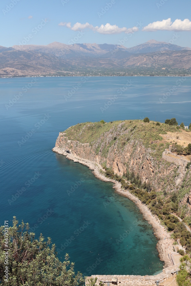 Fototapeta premium Blue calm sea in Greece 