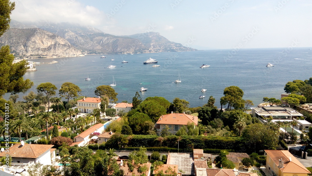 panoramic view of the bay from Saint Jean Cap Ferrat