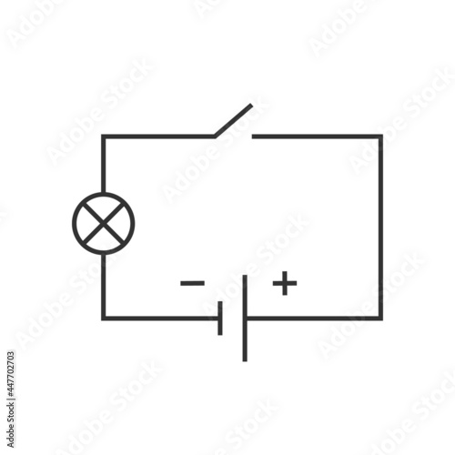Simple circuit diagram icon.
