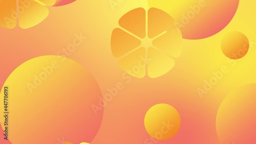 Sunny summer animated background. 4K loop video. Abstract shapes and vibrant gradients, seamlessly looping animation.