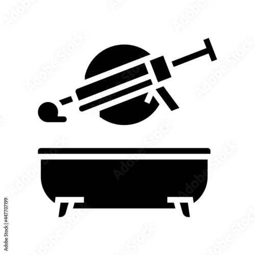 bathroom repair glyph icon vector. bathroom repair sign. isolated contour symbol black illustration