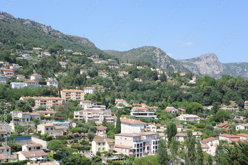 Panorama of a beautiful city of Vence in Provence, France in summer