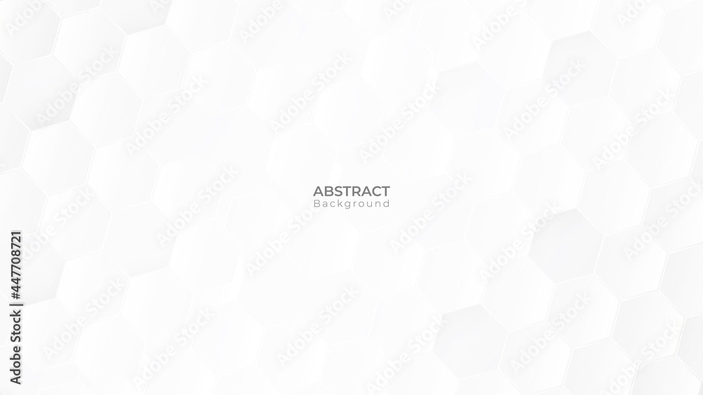 Fototapeta premium Abstract modern hexagon background. White and grey honey geometric texture. Vector art illustration