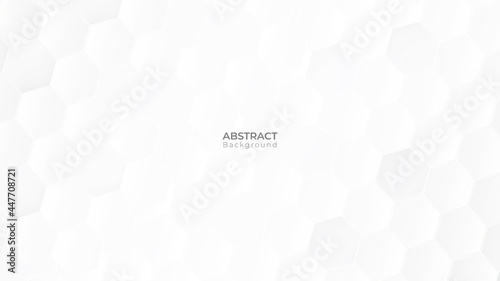 Abstract modern hexagon background. White and grey honey geometric texture. Vector art illustration