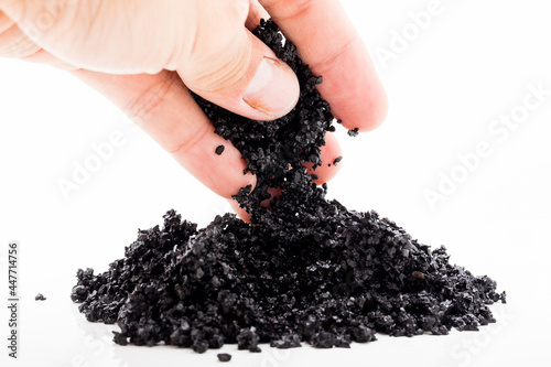 Принти на полотні Carbon pellets of water filters