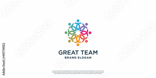 Community logo template for social, team, group Premium Vector part 2