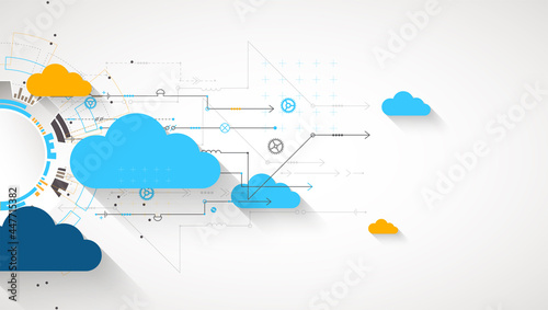 Web cloud technology business abstract background.