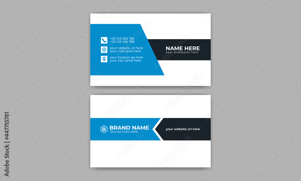 Corporate Business Card Template Design-34 Corporate Business Card Template Design-34