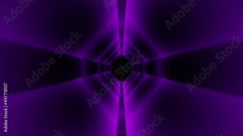 Neon light of Modern design., flight forward through digital corridor, appearing glowing lines, ultraviolet spectrum., 4K Looped Background Animation