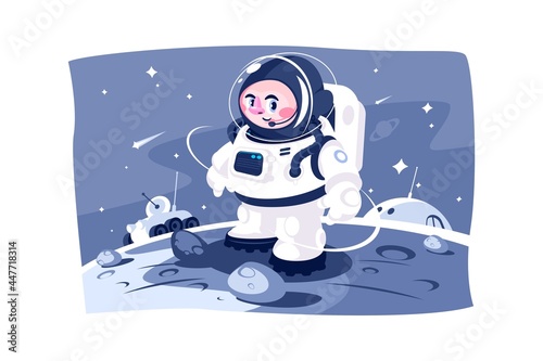 Cosmonaut in spacesuit