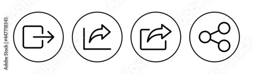 Share icon set. Sharing vector icon