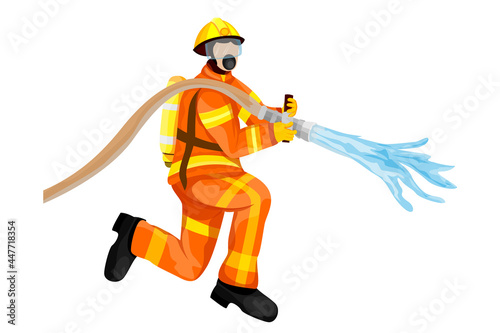 isolated fire drill cartoon shape on white background vector design 