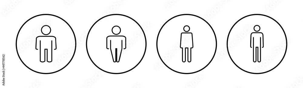 Man icon set. male icon vector. human symbol Man icon set. male icon vector. human symbol