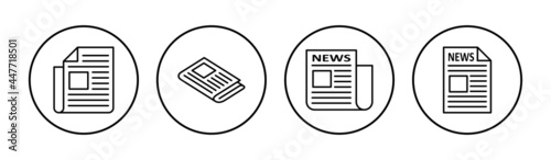 Newspaper icon set. news paper vector sign
